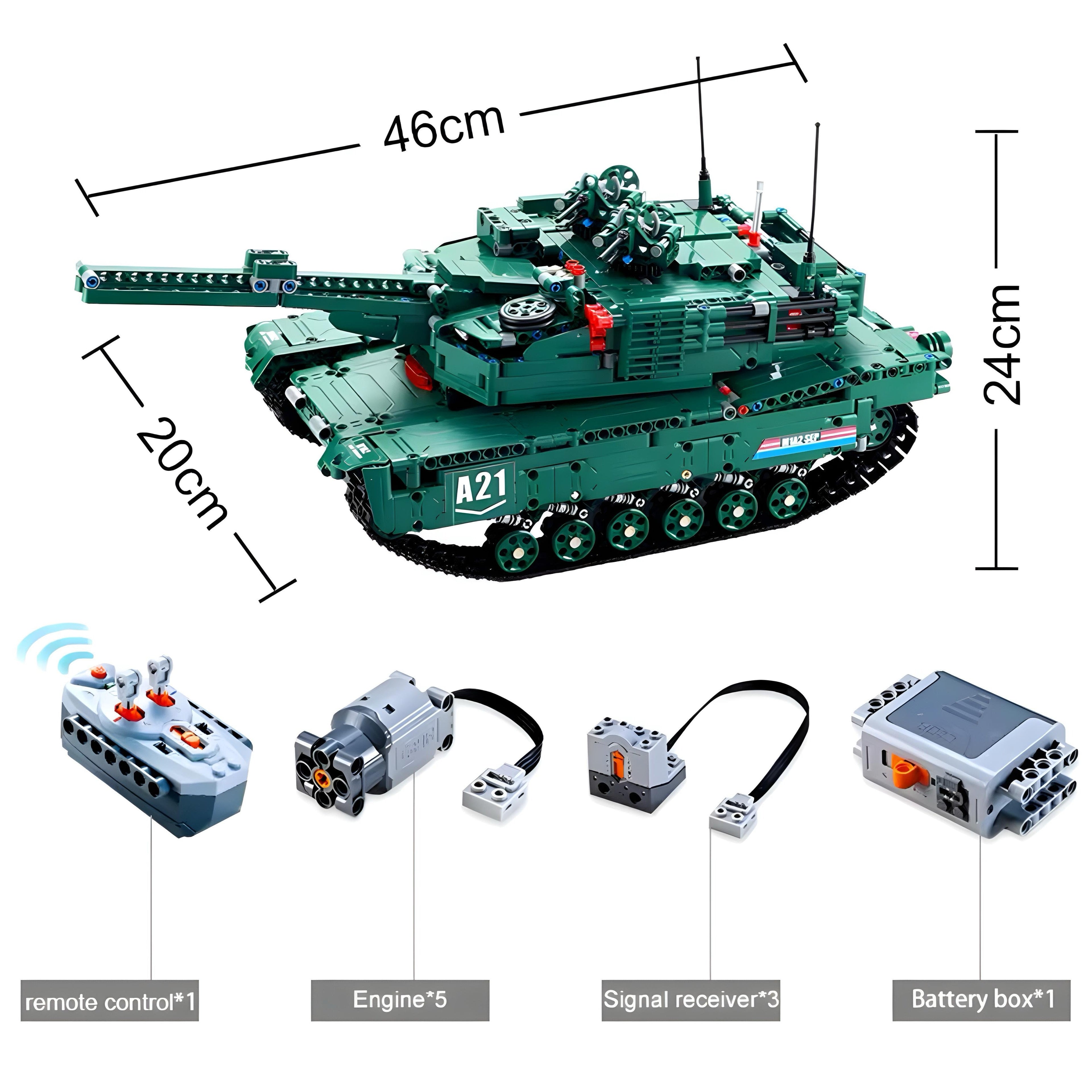 M1-A2 Ferngesteuerter Panzer | 1500 Stück
