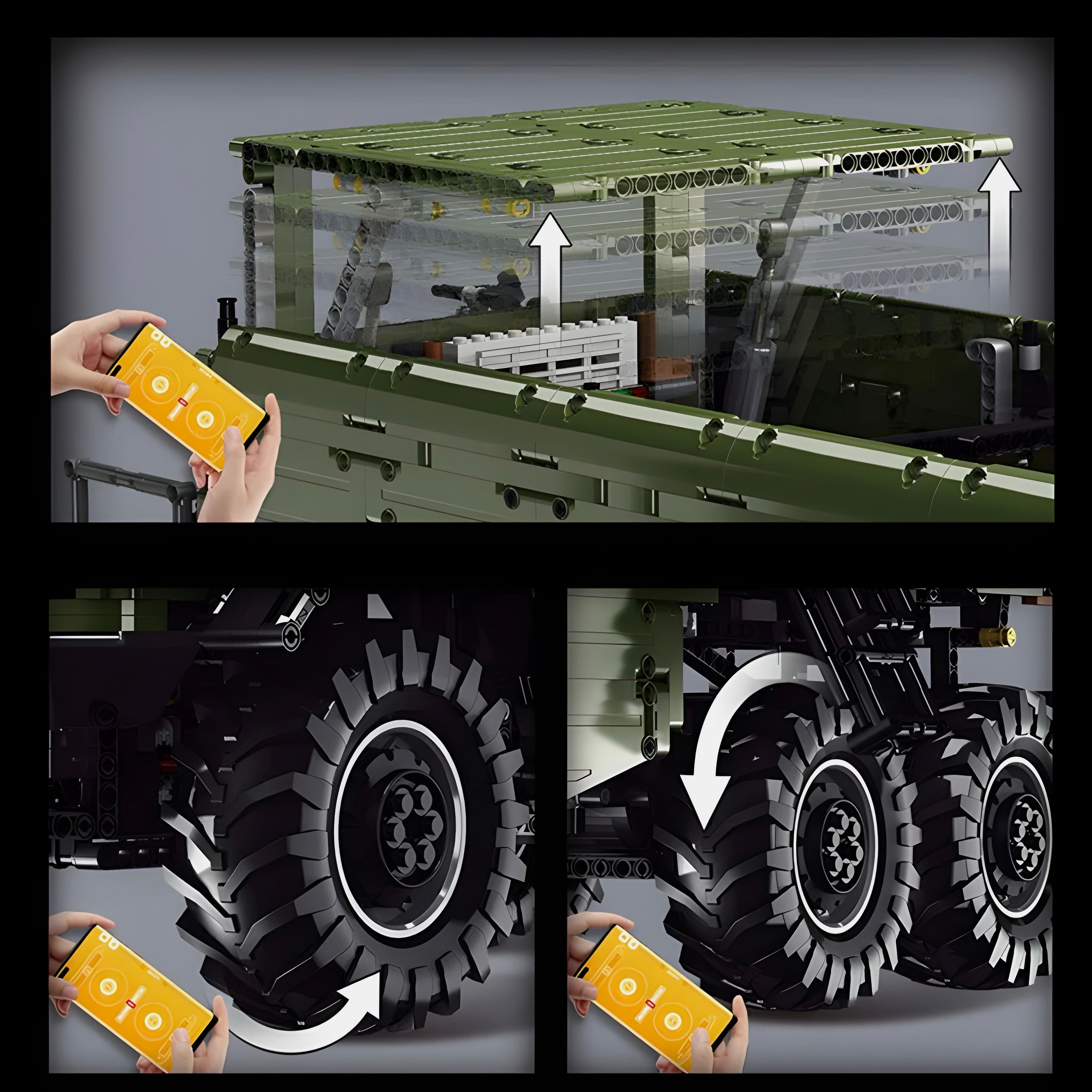 Ferngesteuerter 6-rädriger Unimog | 6690 Stück