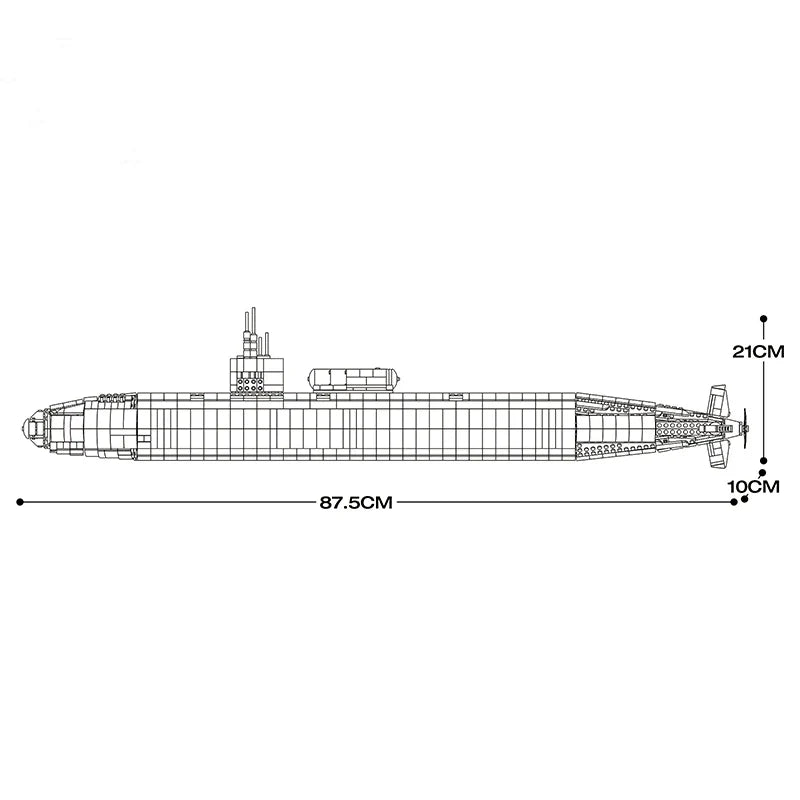 Militärisches SSN-U-Boot der Los Angeles-Klasse | 2987 Stück
