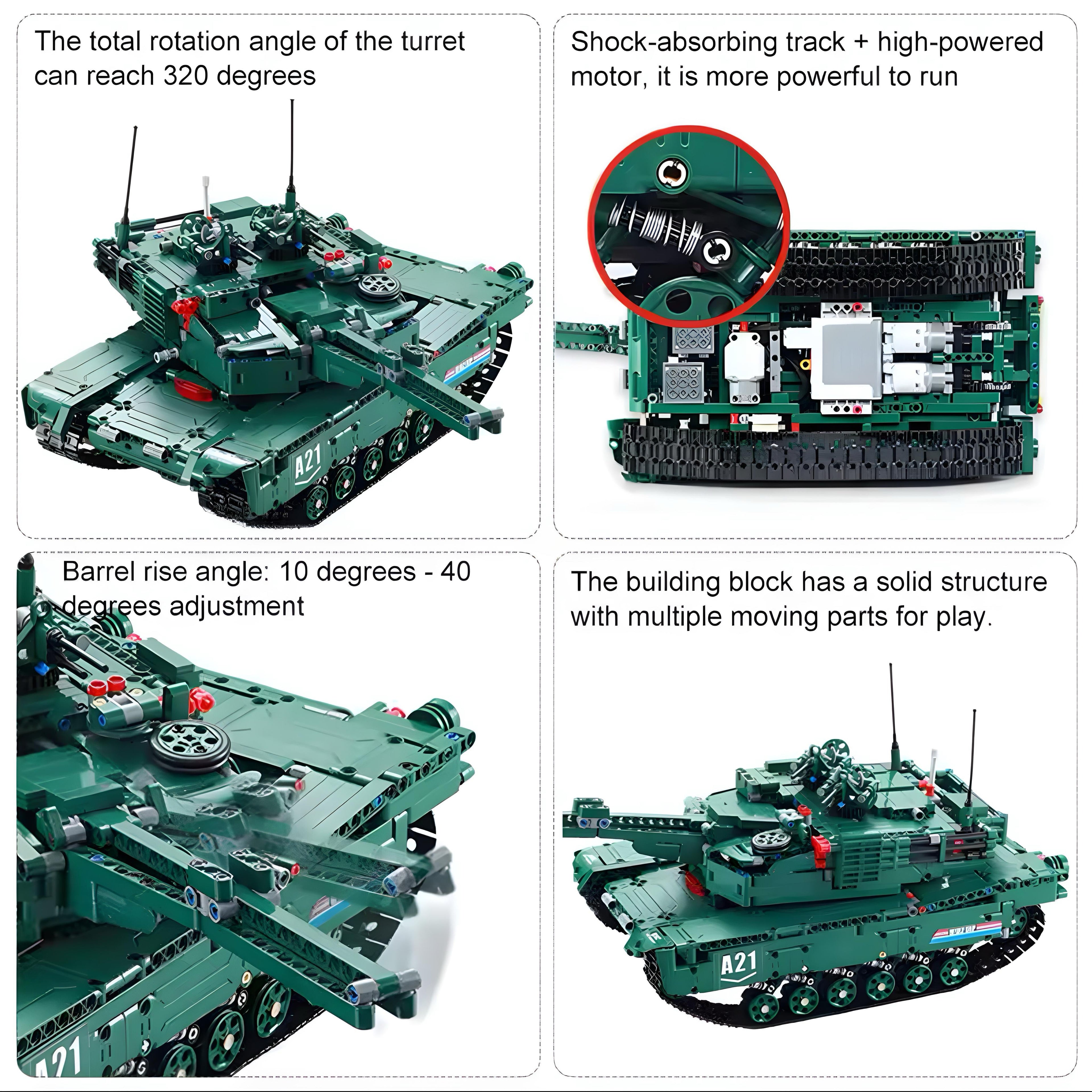 M1-A2 Ferngesteuerter Panzer | 1500 Stück