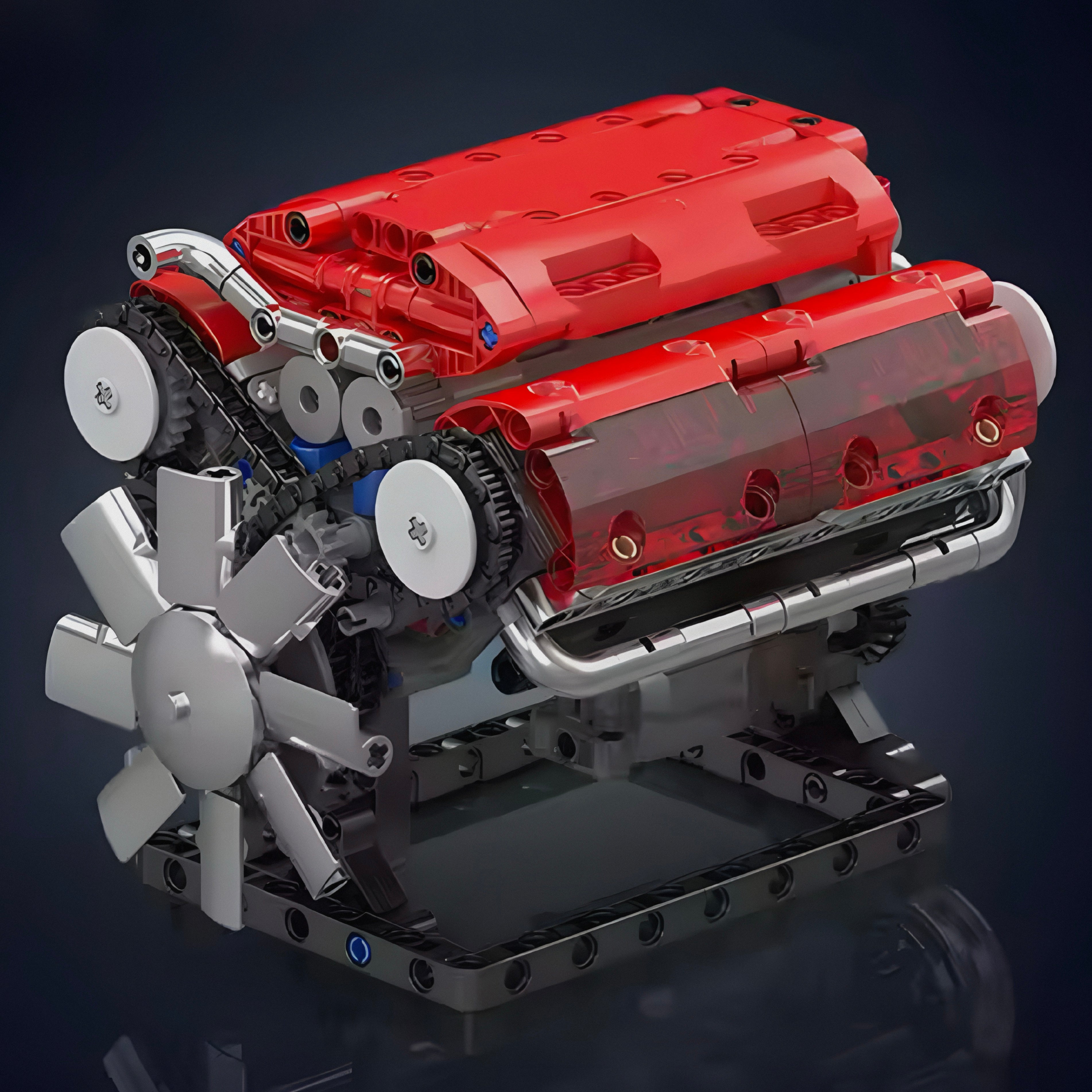 Motorisierter Red Edition V8-Motor | 534 Stück