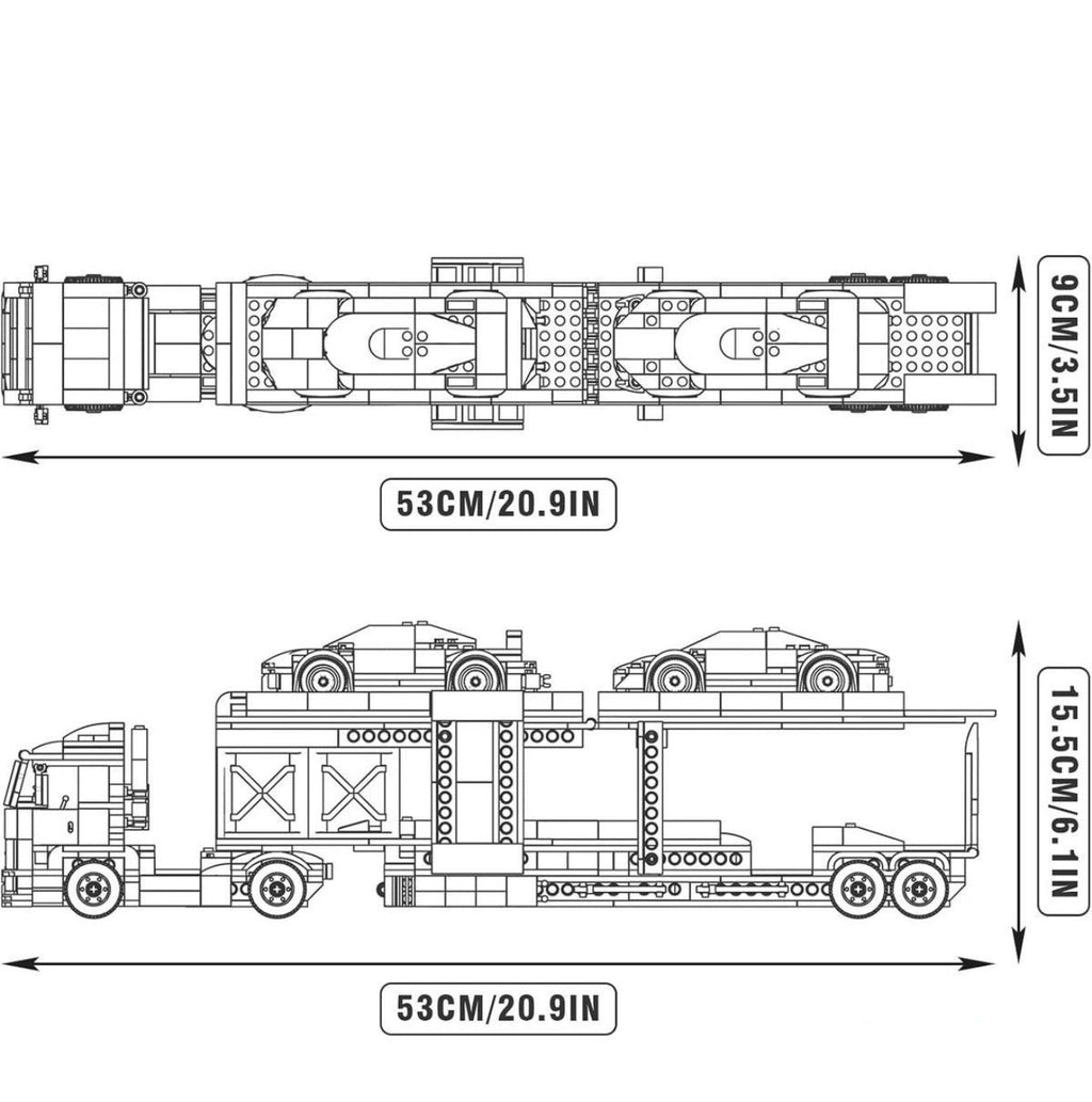 Sportwagen-Transporter-LKW | 1004 Stück