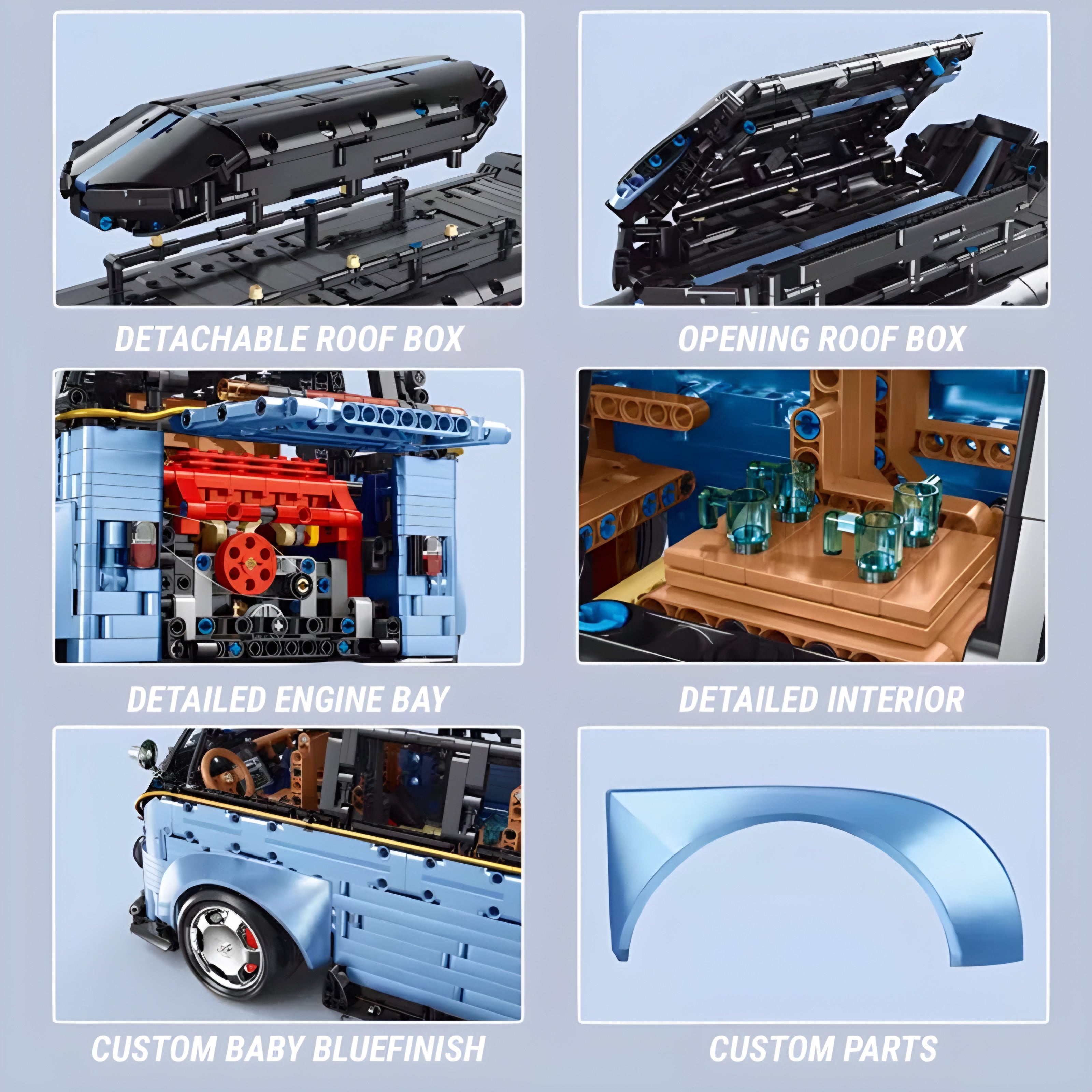 Widebody Satin Blue Campervan | 3298 Stück