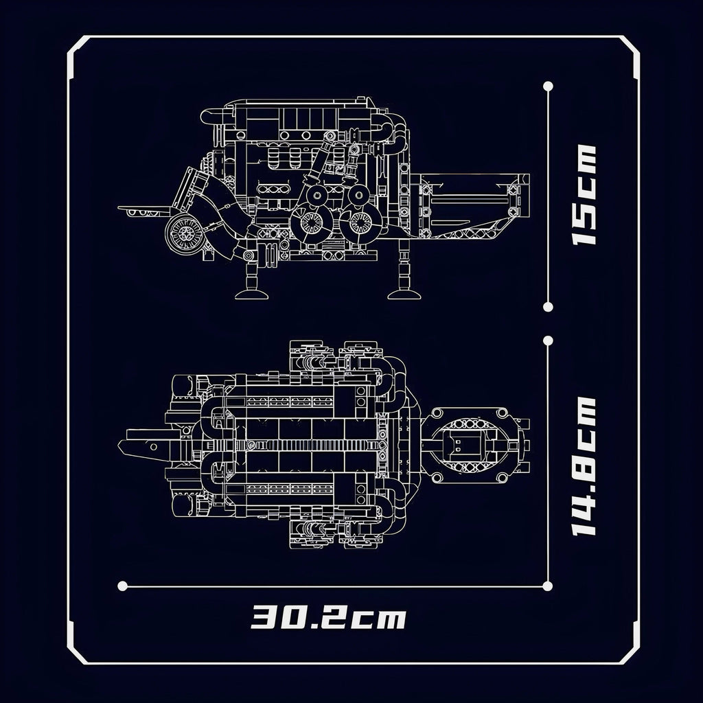 Motorisierter W16-Motor | 958 Stück
