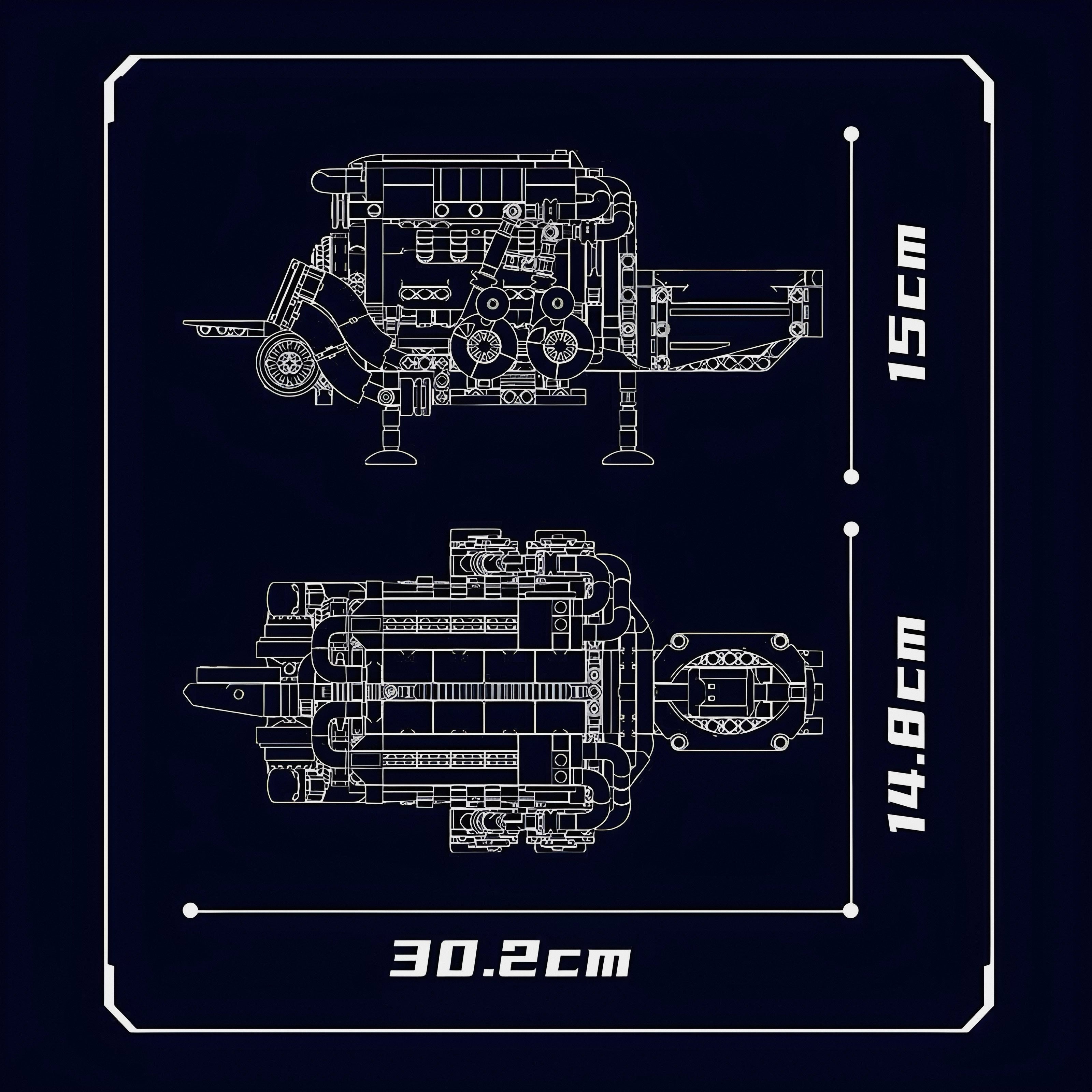 Motorisierter W16-Motor | 958 Stück