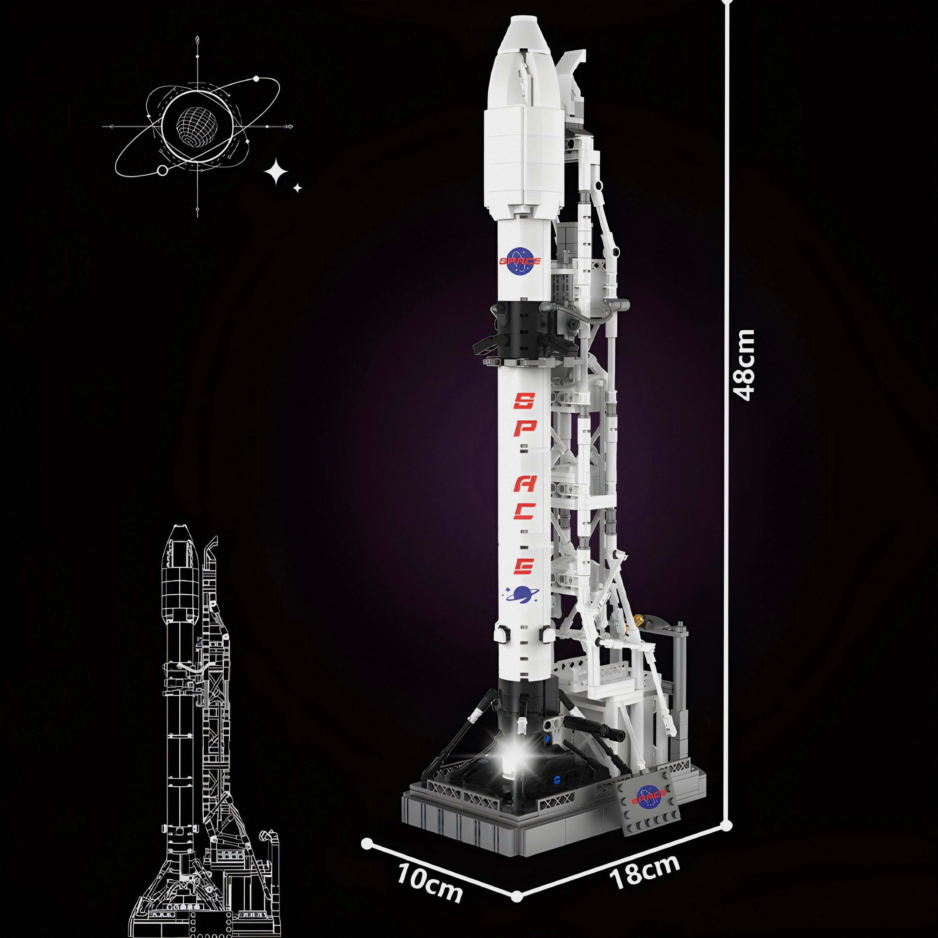 Mondlandeprogramm Rocket X | 868 Stück
