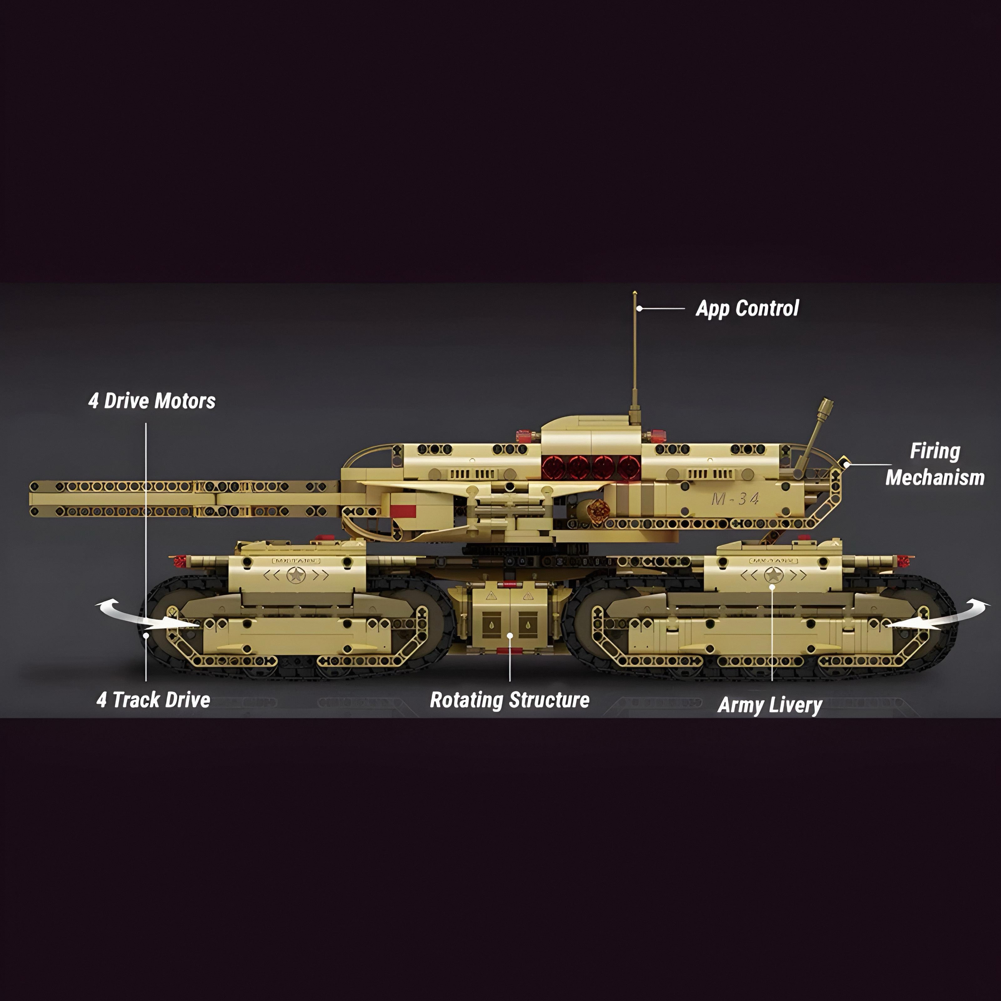 Ferngesteuerter Army 4-Track-Panzer | 3294 Stück