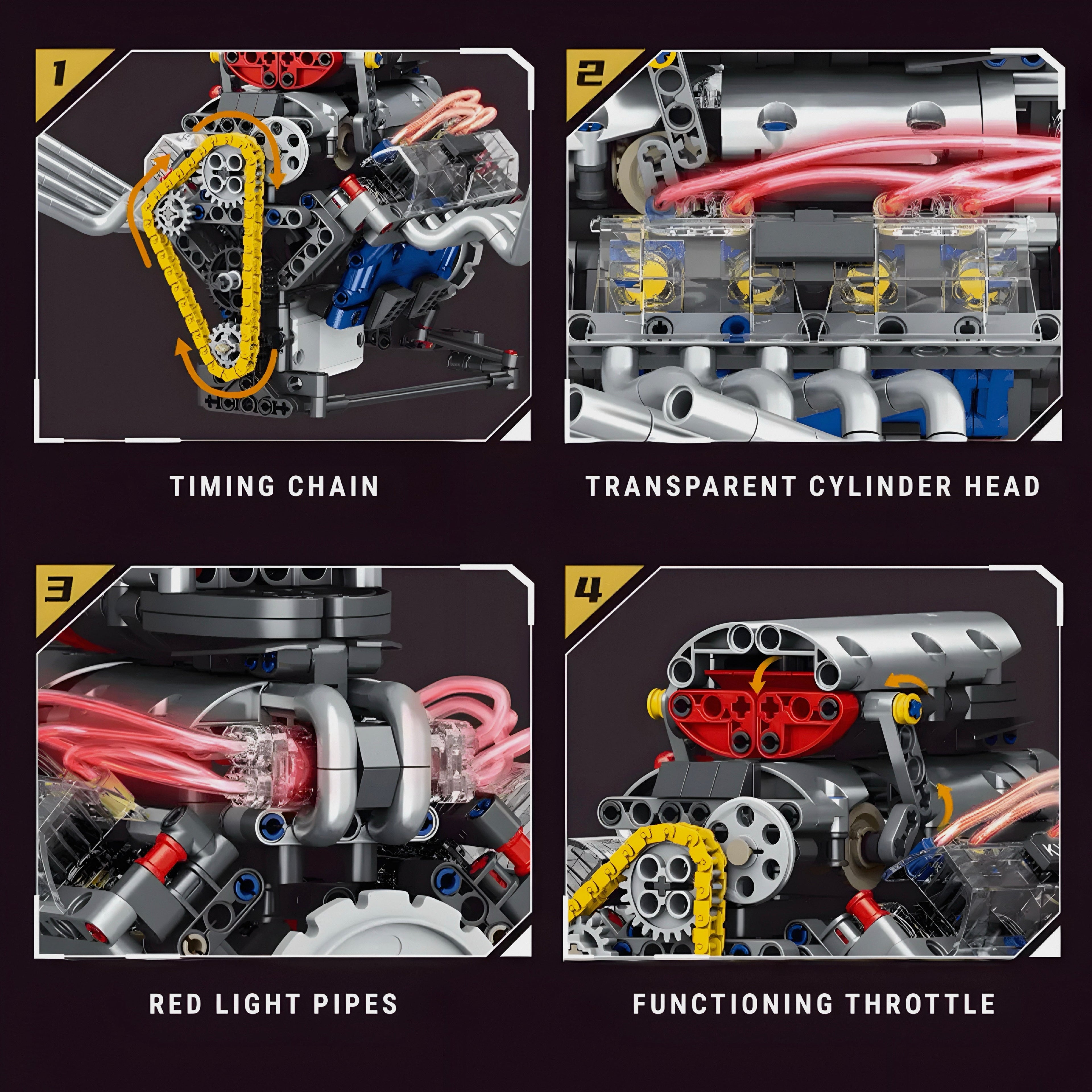 Motorisierter Hot Rod V8-Motor | 662 Stück