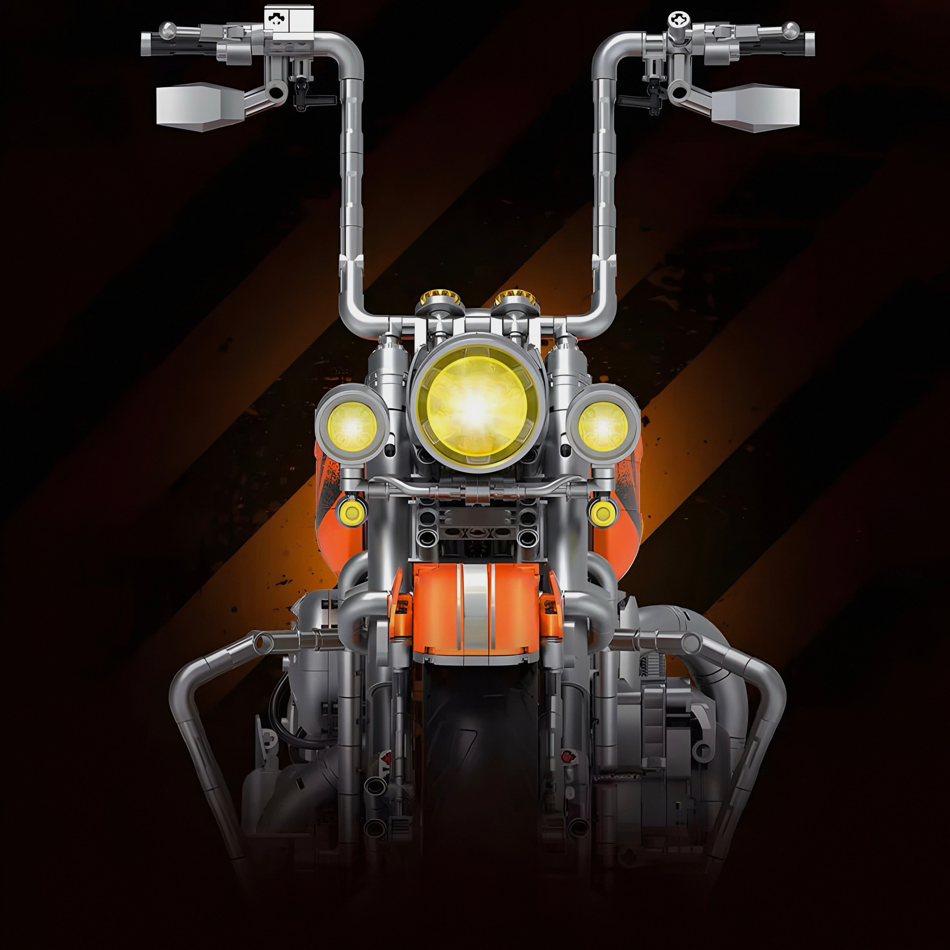 Orange Flame Heavy-Duty-Motorrad | 2394 Stück