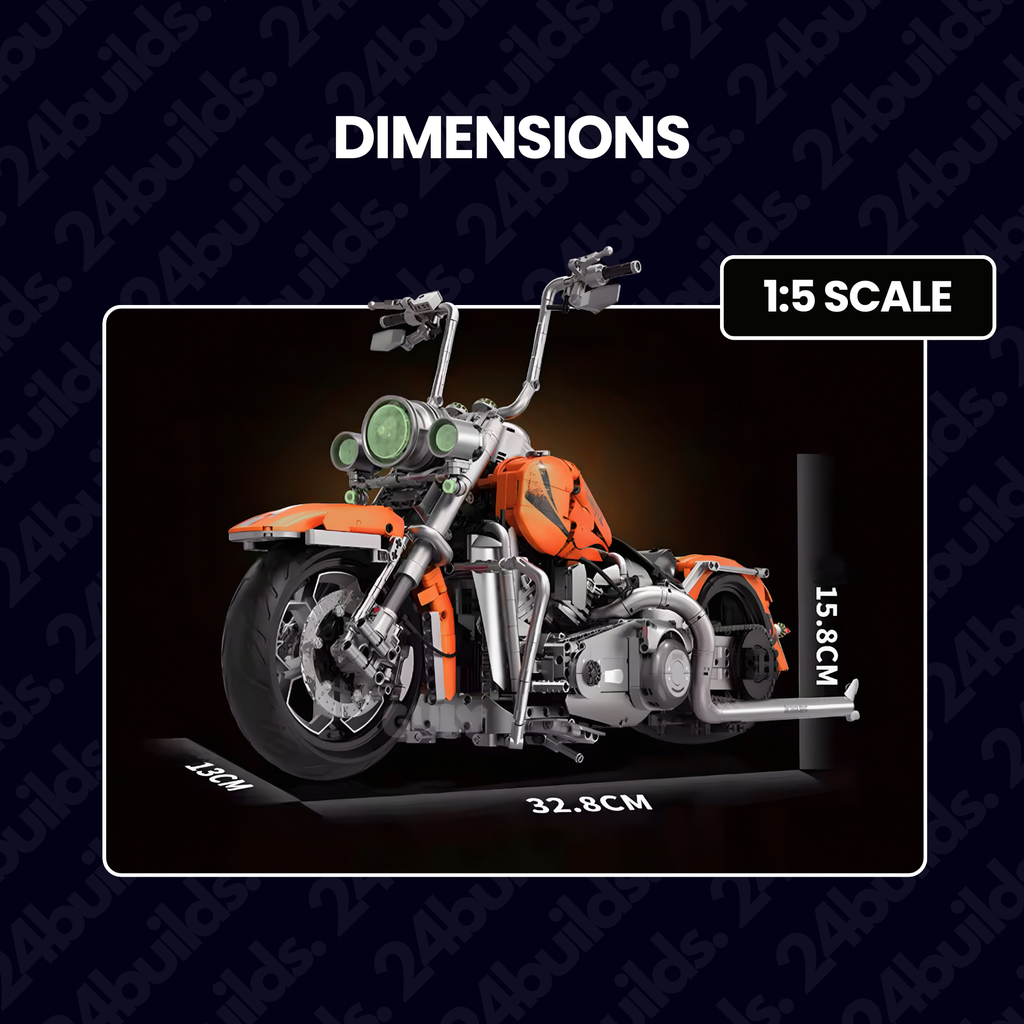 Orange Flame Heavy-Duty-Motorrad | 2394 Stück
