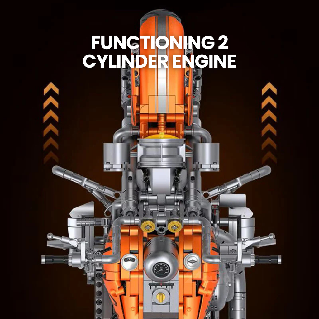 Orange Flame Heavy-Duty-Motorrad | 2394 Stück