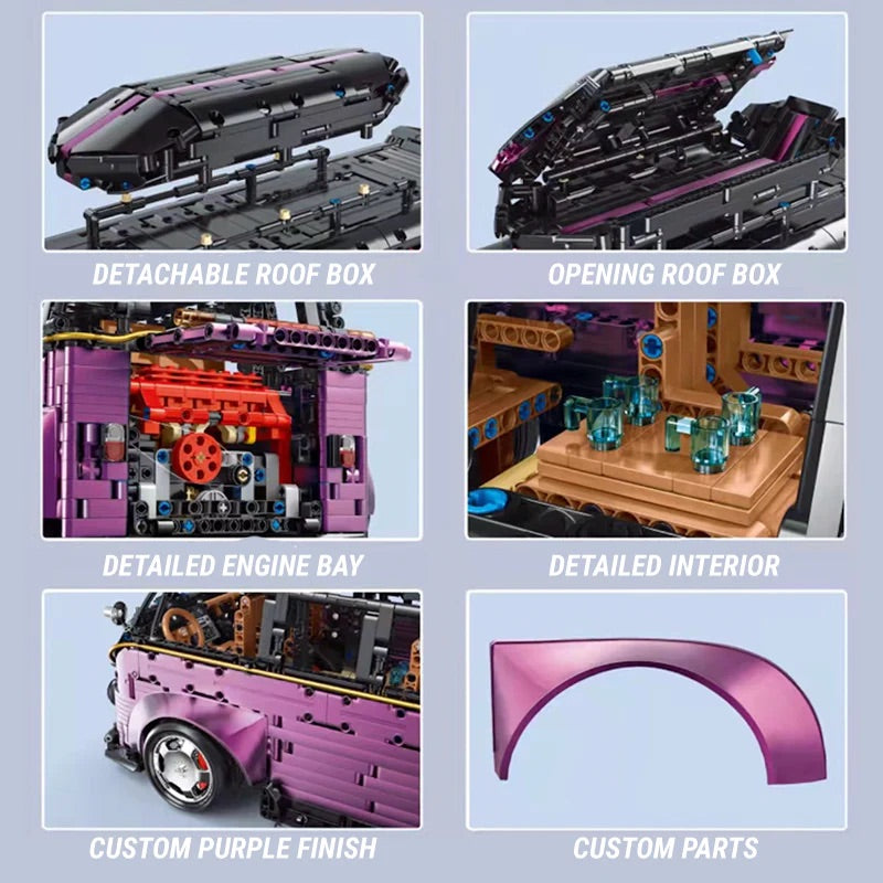 Widebody Satin Purple Campervan | 3298 Stück