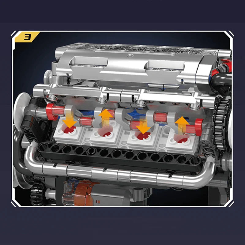 Motorisierter V8-Motor | 534 Stück