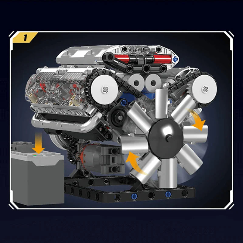Motorisierter V8-Motor | 534 Stück