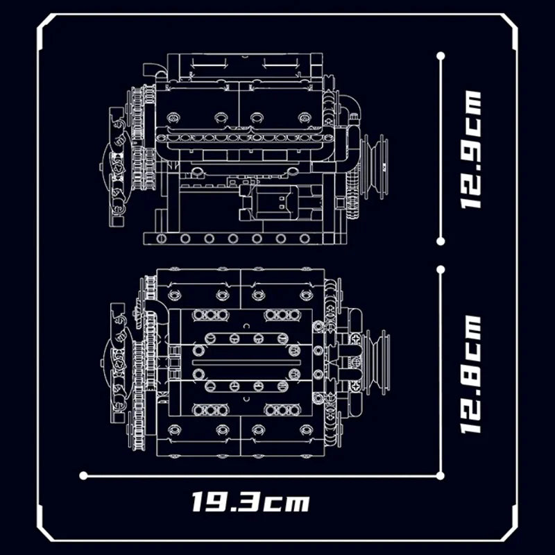 Motorisierter Red Edition V8-Motor | 534 Stück