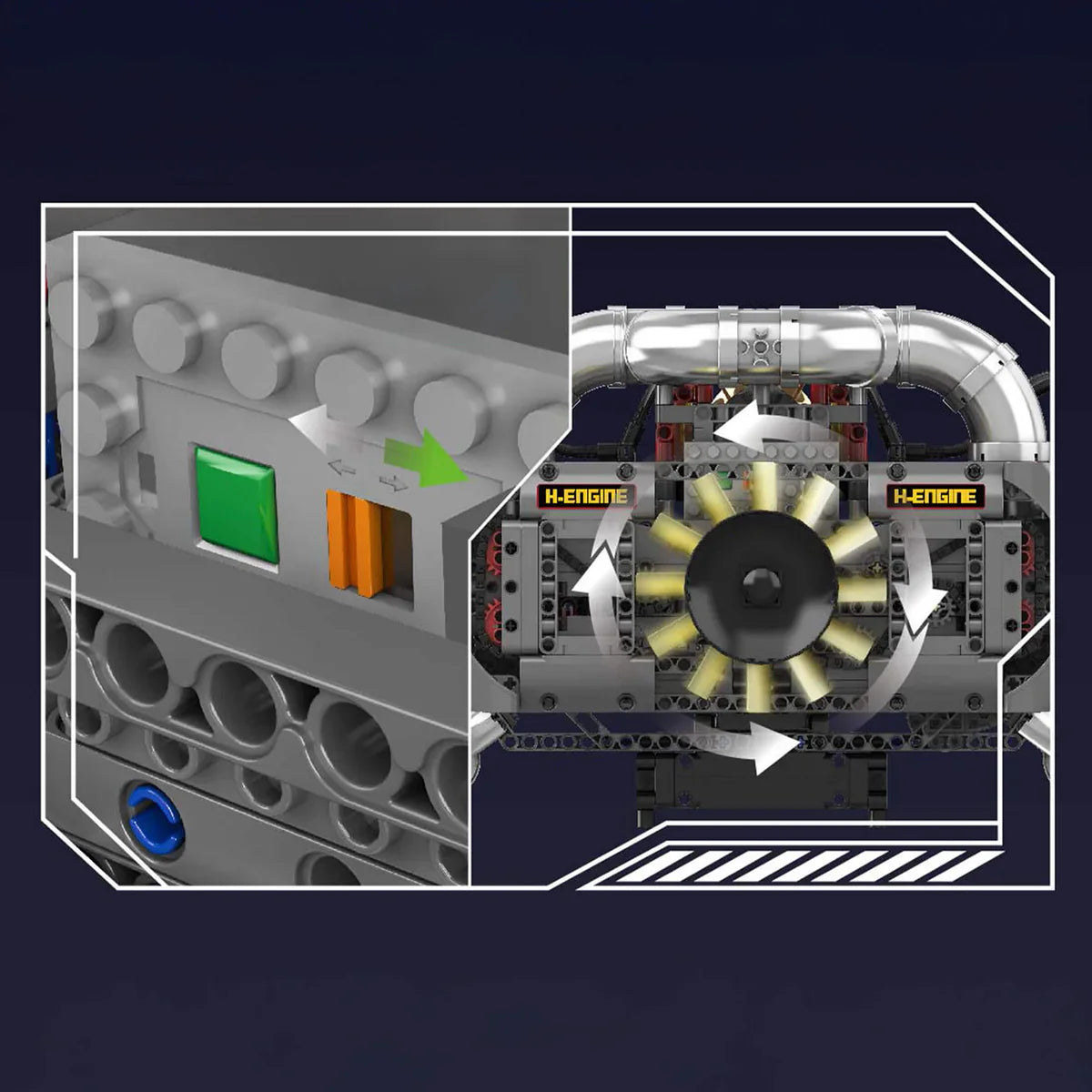 Motorisierter Flat-6-Motor | 2376 Stück