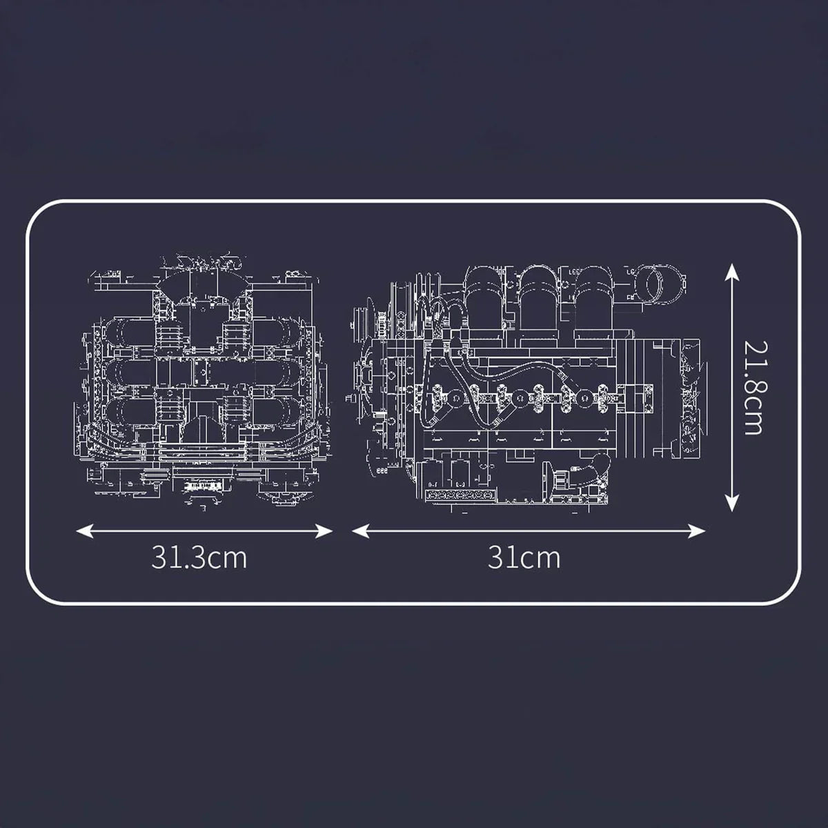 Motorisierter Flat-6-Motor | 2376 Stück