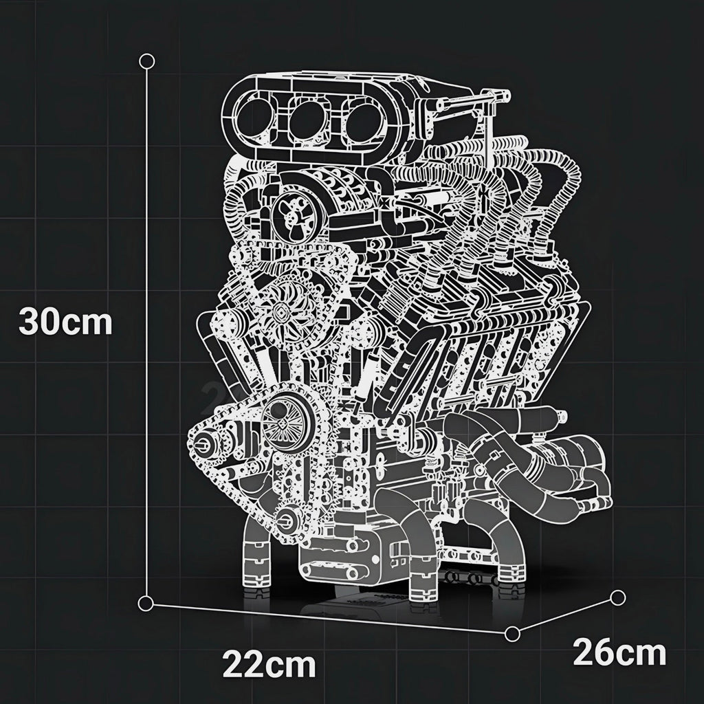 Aufgeladener amerikanischer V8-Motor | 2348 Stück