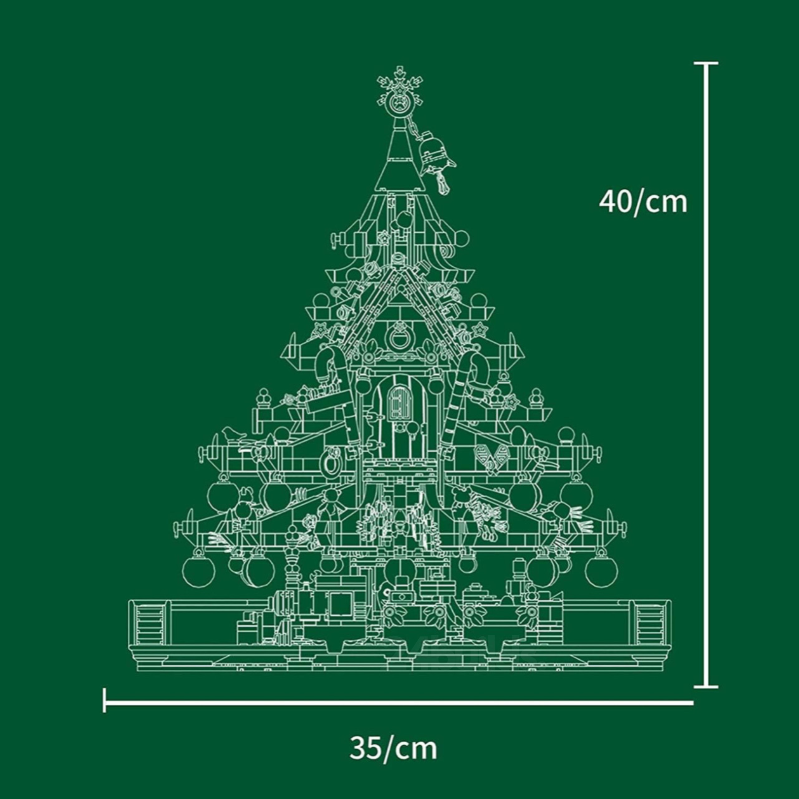 Limited Edition Weihnachtsbaum-Achterbahn | 2102 Stück