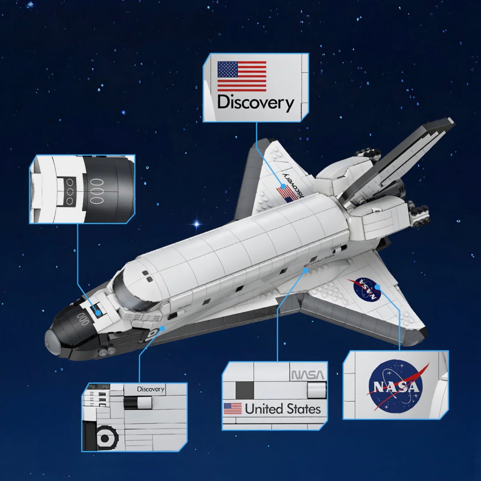 NASA Space Shuttle Discovery | 1826 Stück