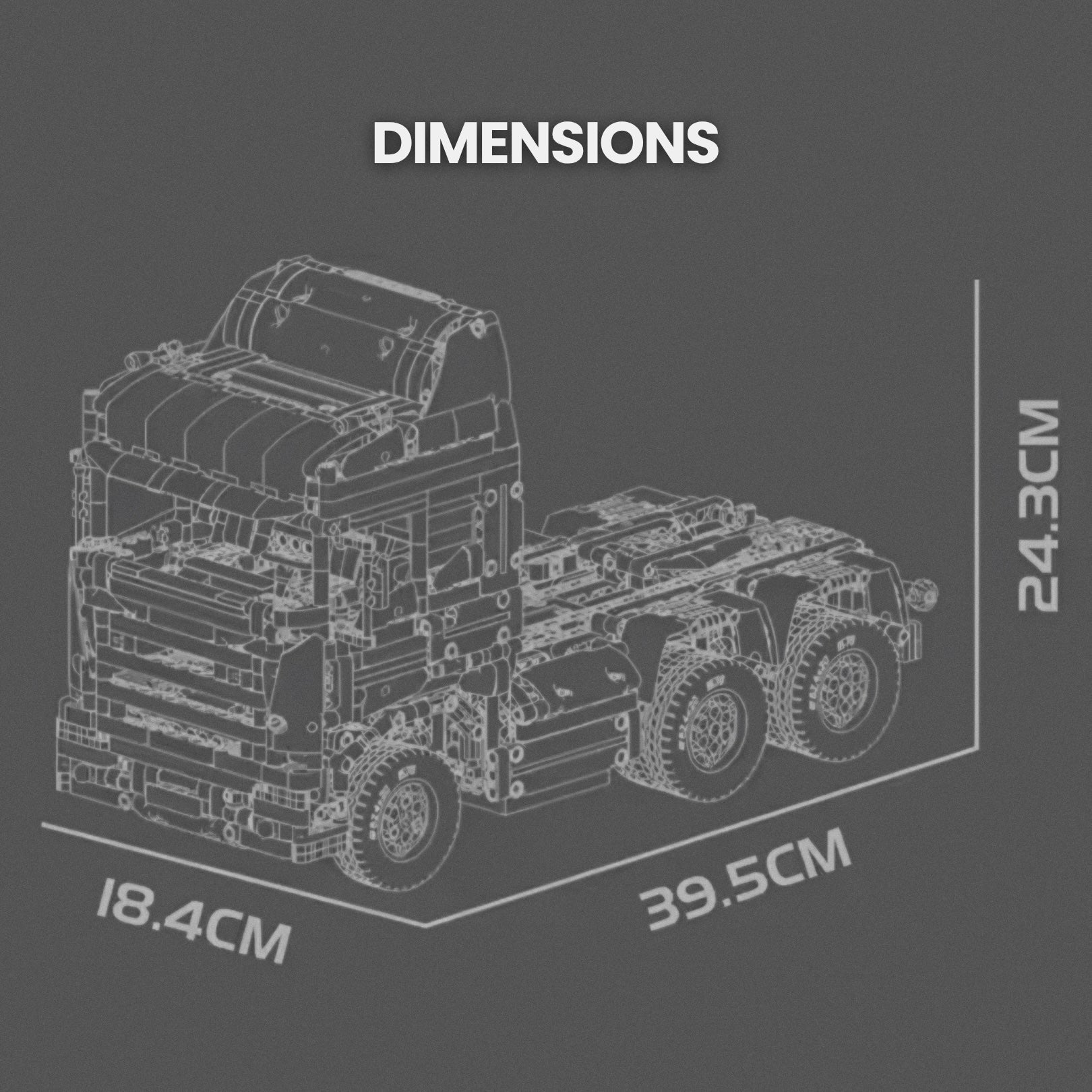 Ferngesteuerter europäischer LKW | 2060 Stück