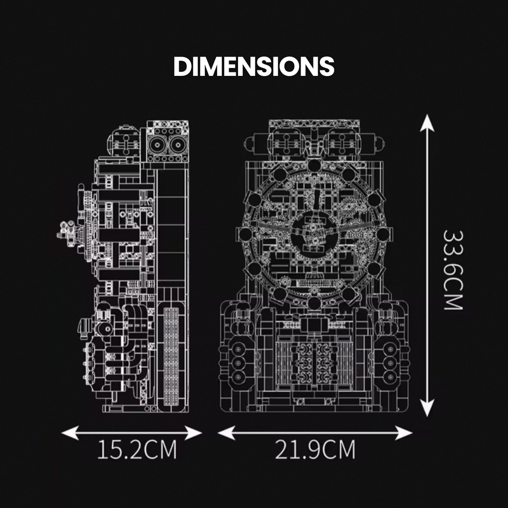 Motorisierte mechanische Cyberpunk-Uhr | 1602 Stück