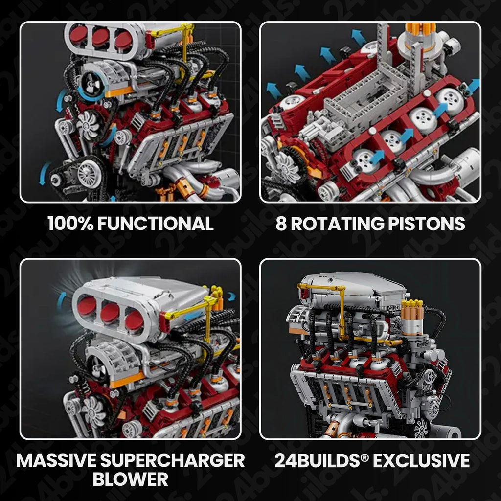 Aufgeladener amerikanischer V8-Motor | 2348 Stück