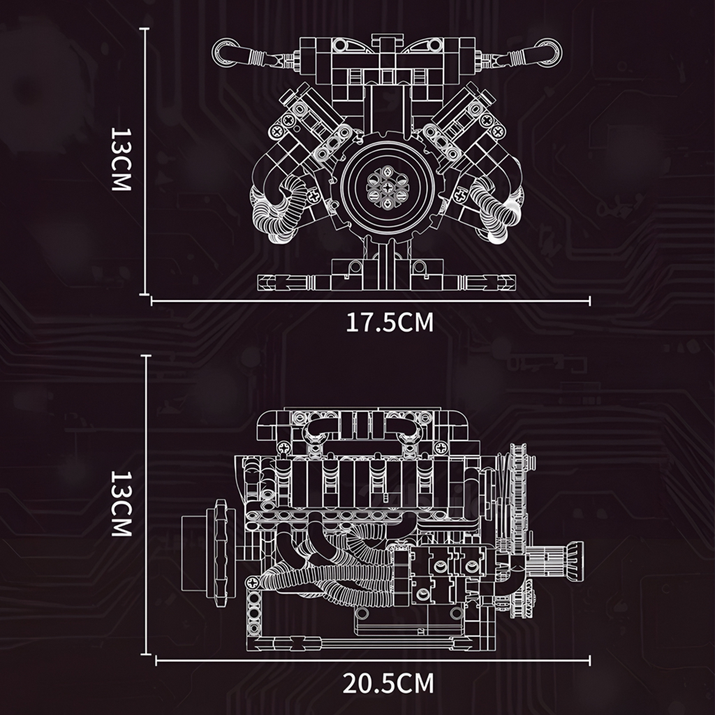 Motorisierter V8-Motor | 716 Stück