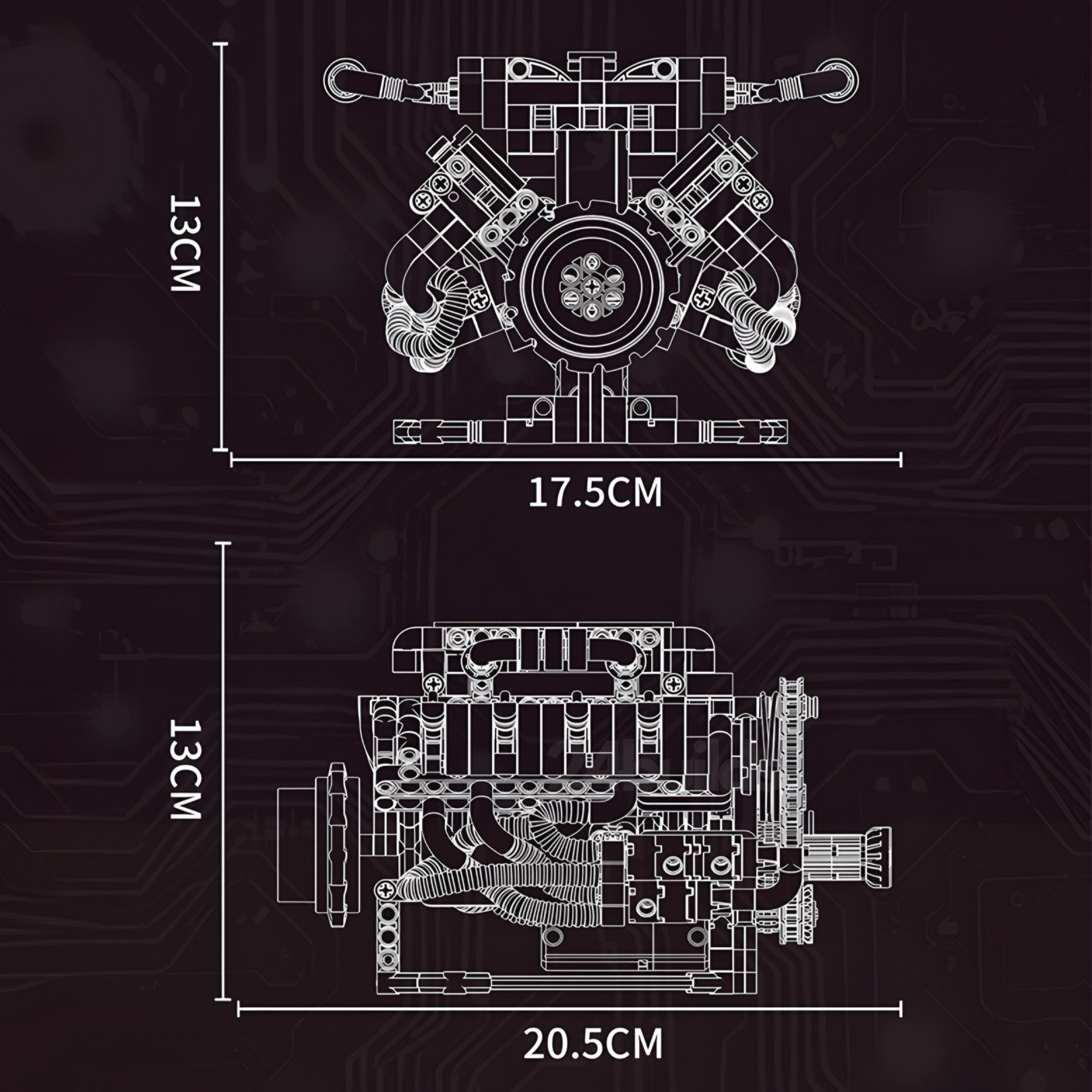 Motorisierter V8-Motor | 716 Stück