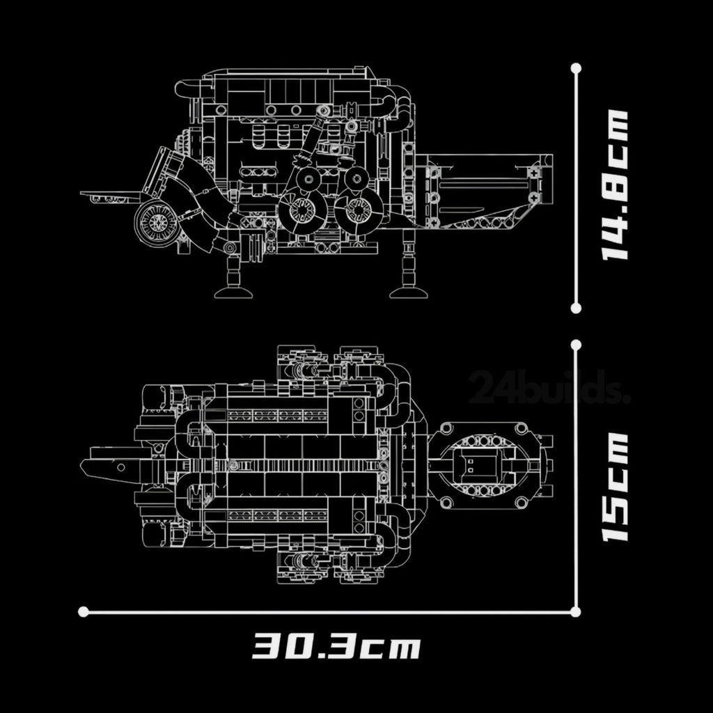 Motorisierter W16-Motor | 958 Stück
