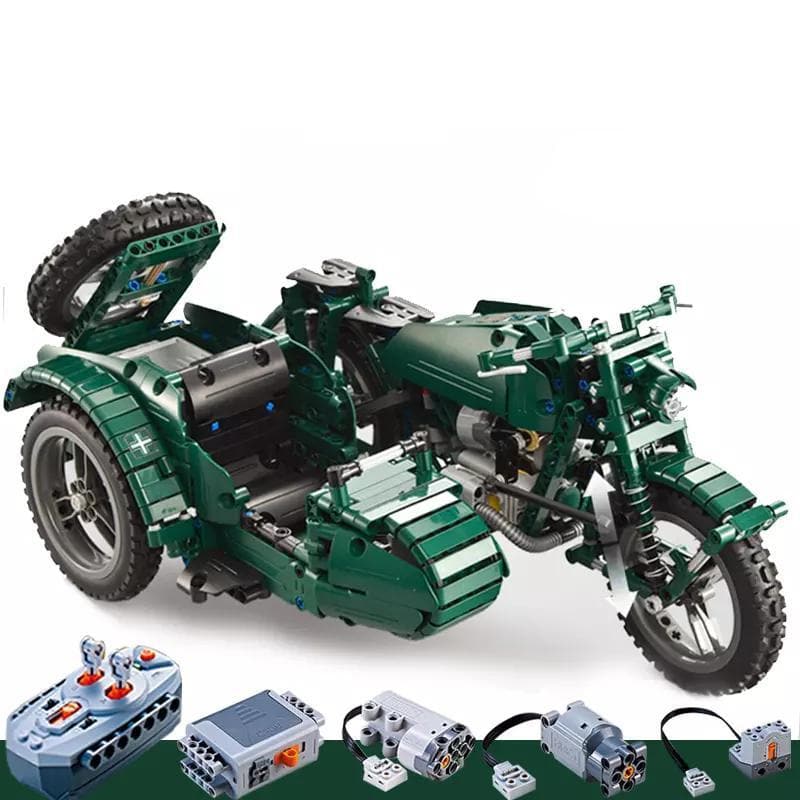 Ferngesteuertes Beiwagen-Motorrad | 629 Stück