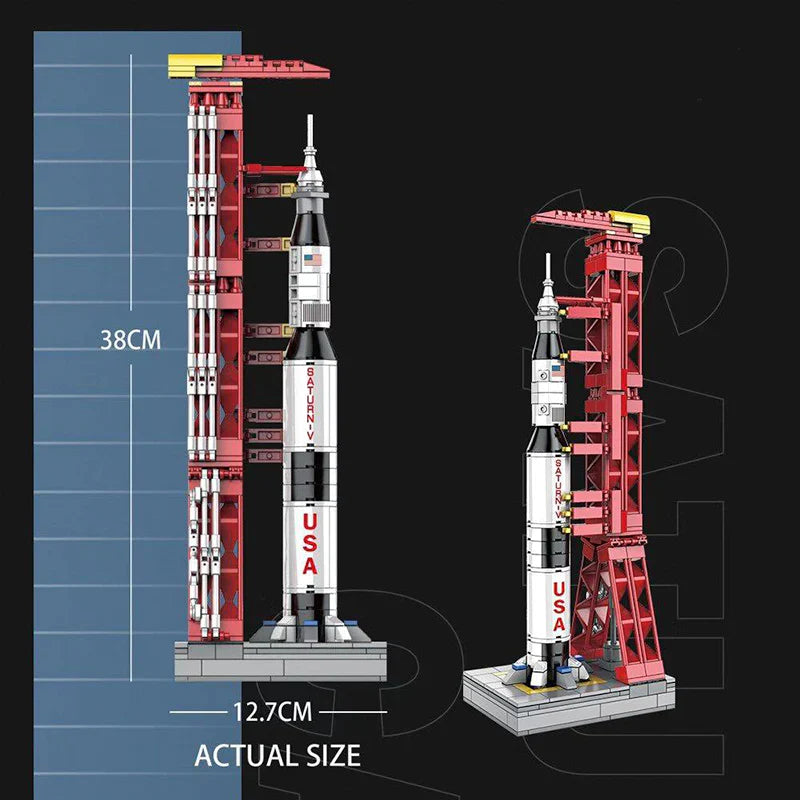 Apollo-Rakete und Startrampe | 425 Stück